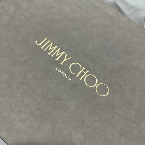 Jimmy Choo Black Patent Heels with Crystal Strap - Picture 7 of 8